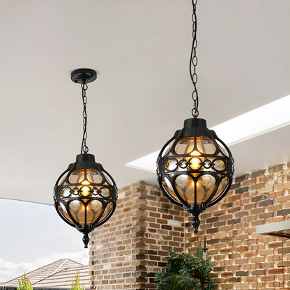 Waterproof Aluminum Glass Ball Outdoor Chandelier Light Hanging Light - Flyachilles