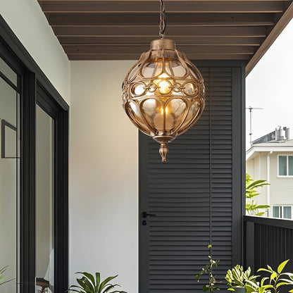 Waterproof Aluminum Glass Ball Outdoor Chandelier Light Hanging Light - Flyachilles