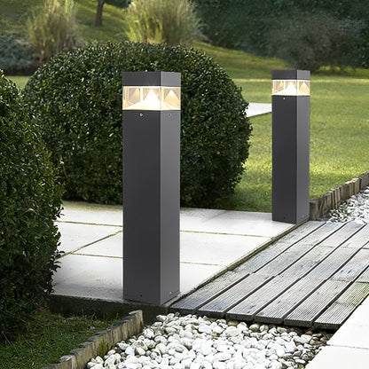 Waterproof Aluminum Metal Post Bollard Light Pillar Lantern Pathway - Flyachilles