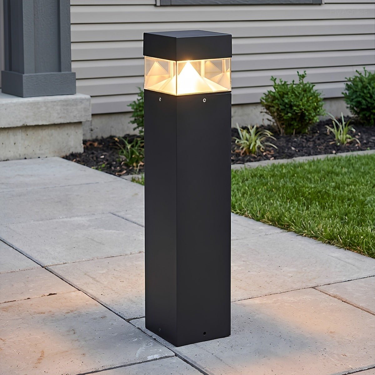 Waterproof Aluminum Metal Post Bollard Light Pillar Lantern Pathway - Flyachilles