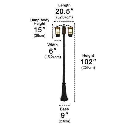 Waterproof Black Modern Outdoor Pole Lights Public Lighting - Flyachilles