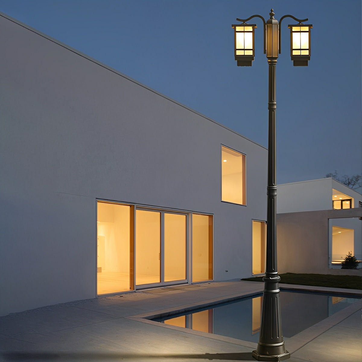 Waterproof Black Modern Outdoor Pole Lights Public Lighting - Flyachilles