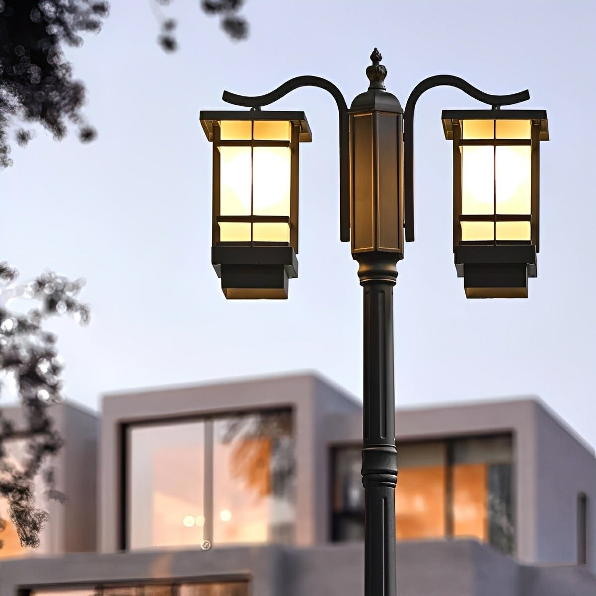 Waterproof Black Modern Outdoor Pole Lights Public Lighting - Flyachilles