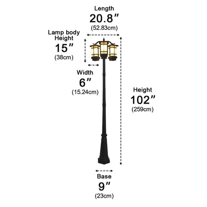 Waterproof Black Modern Outdoor Pole Lights Public Lighting - Flyachilles