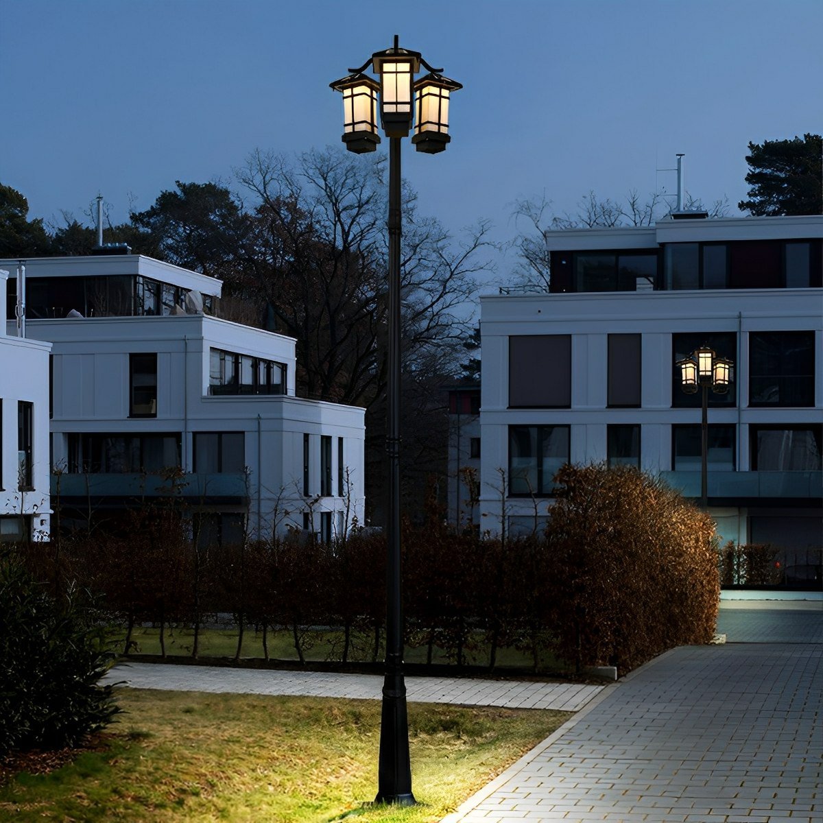 Waterproof Black Modern Outdoor Pole Lights Public Lighting - Flyachilles