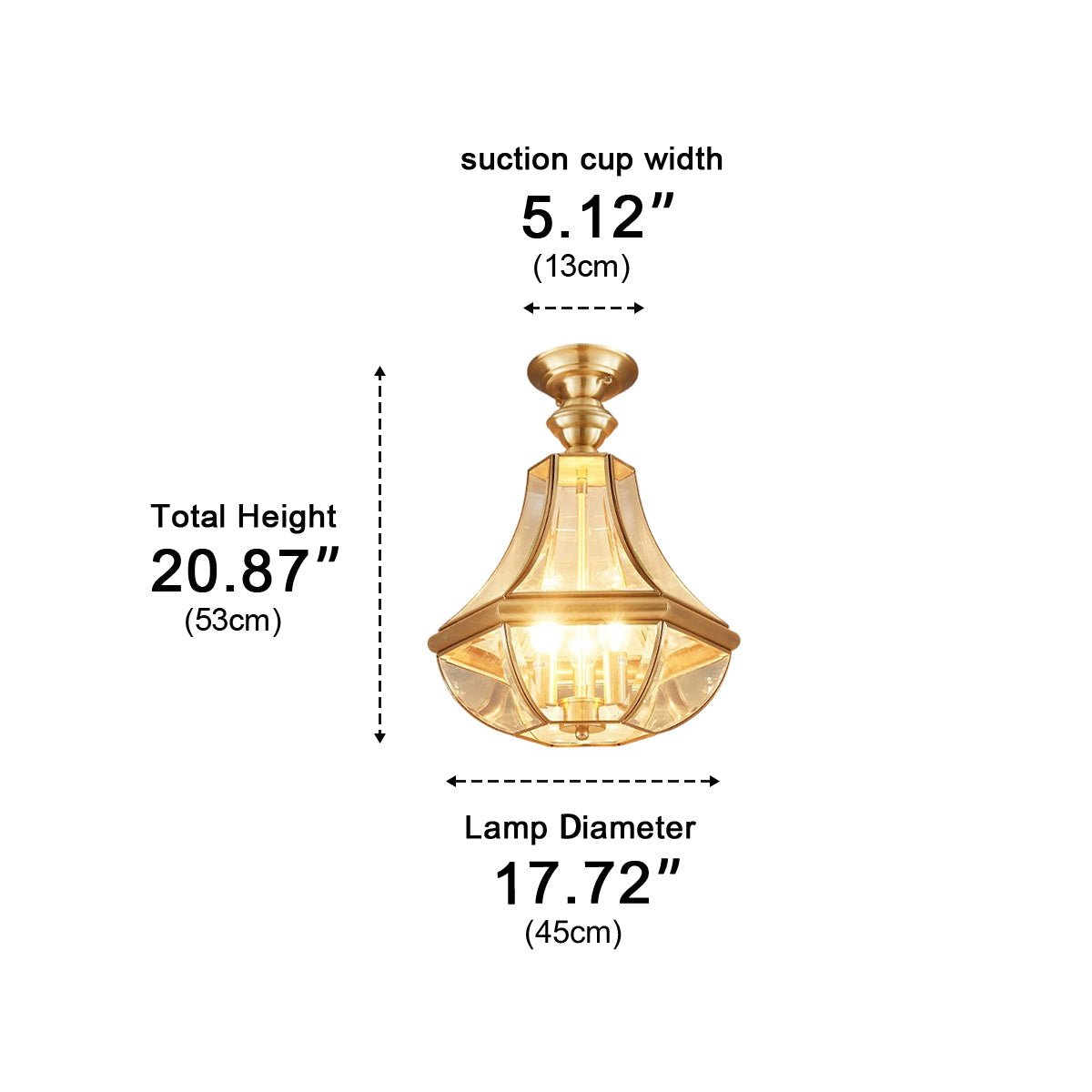 Waterproof Copper Luxury Diamond LED Outdoor Ceiling Lights - Flyachilles