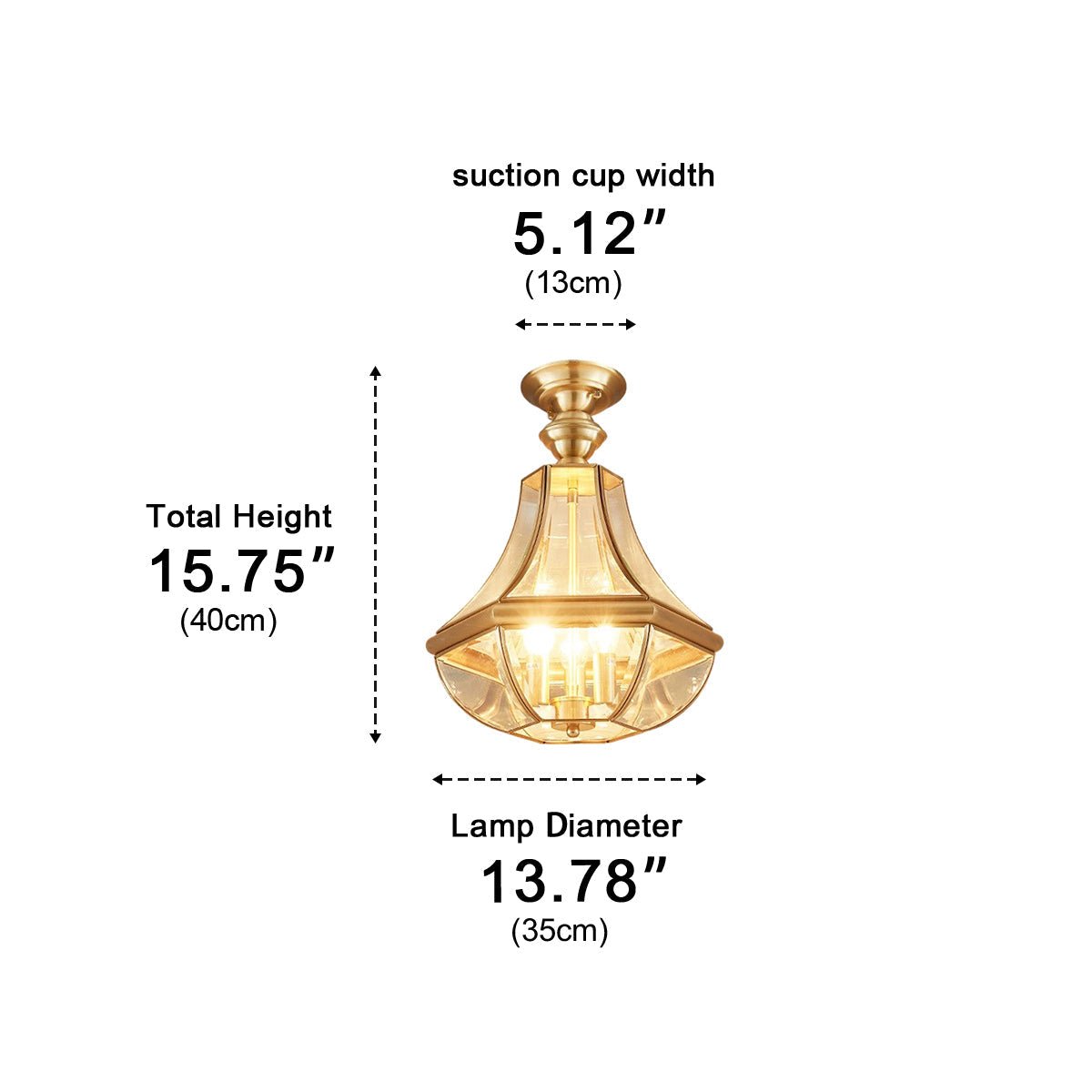 Waterproof Copper Luxury Diamond LED Outdoor Ceiling Lights - Flyachilles