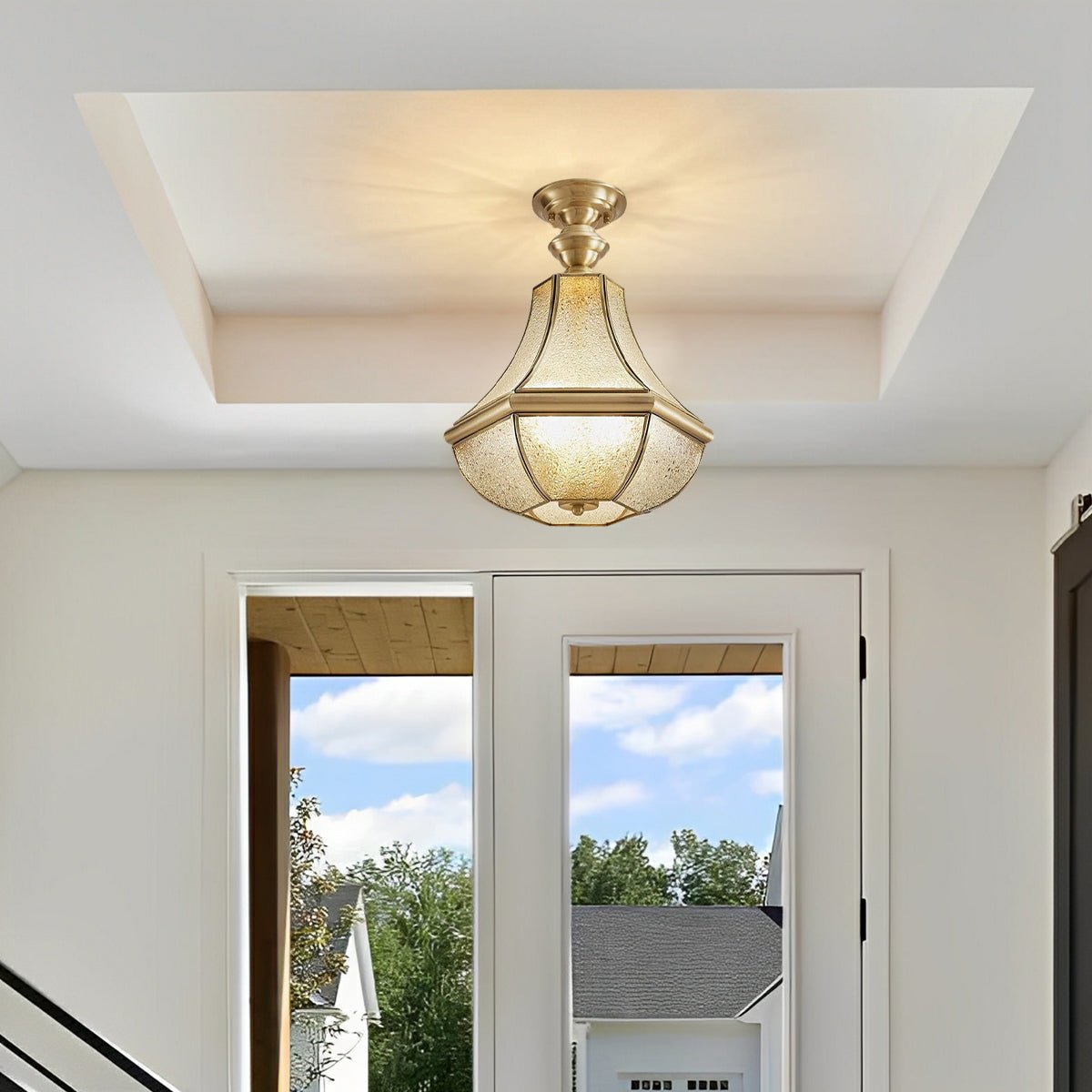 Waterproof Copper Luxury Diamond LED Outdoor Ceiling Lights - Flyachilles