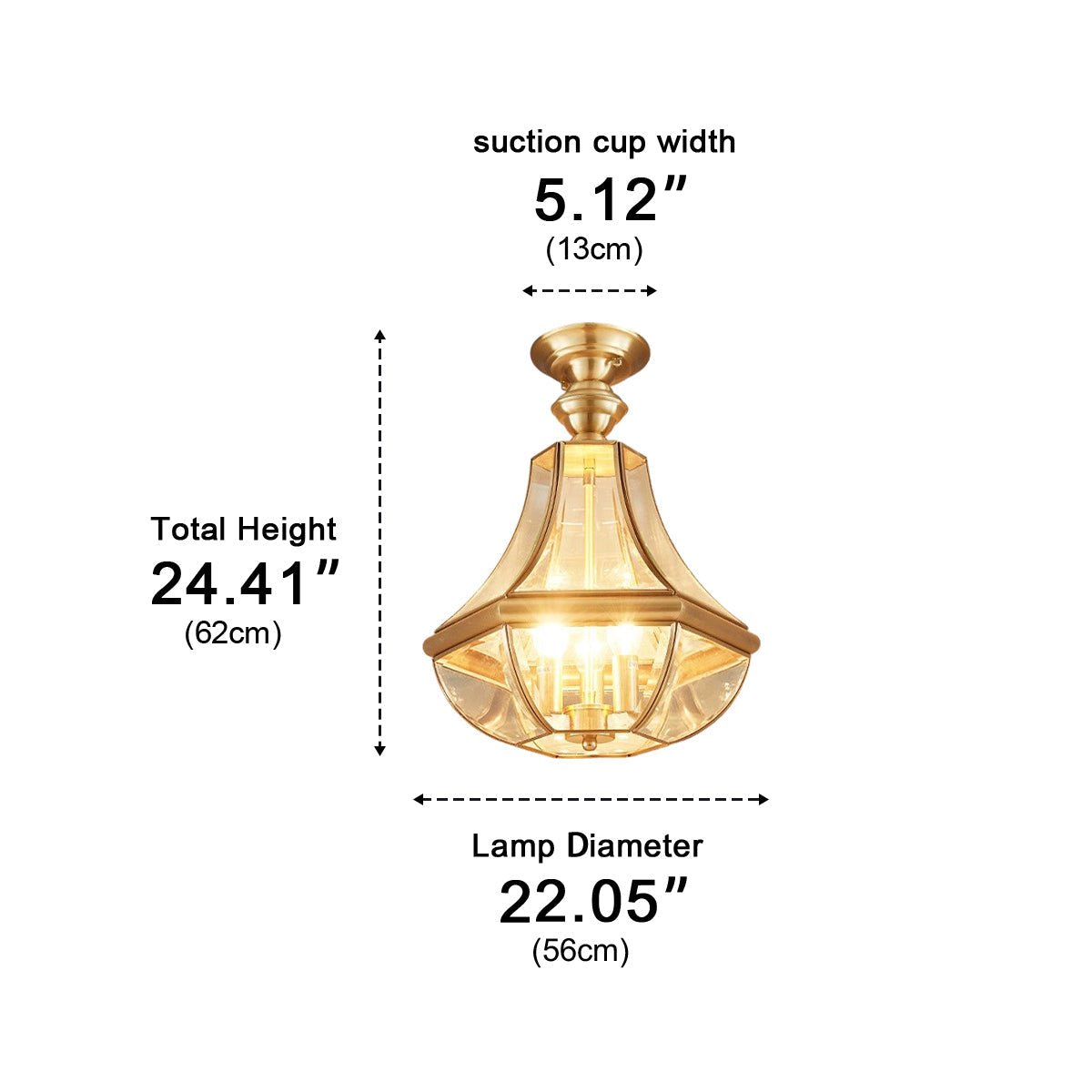 Waterproof Copper Luxury Diamond LED Outdoor Ceiling Lights - Flyachilles