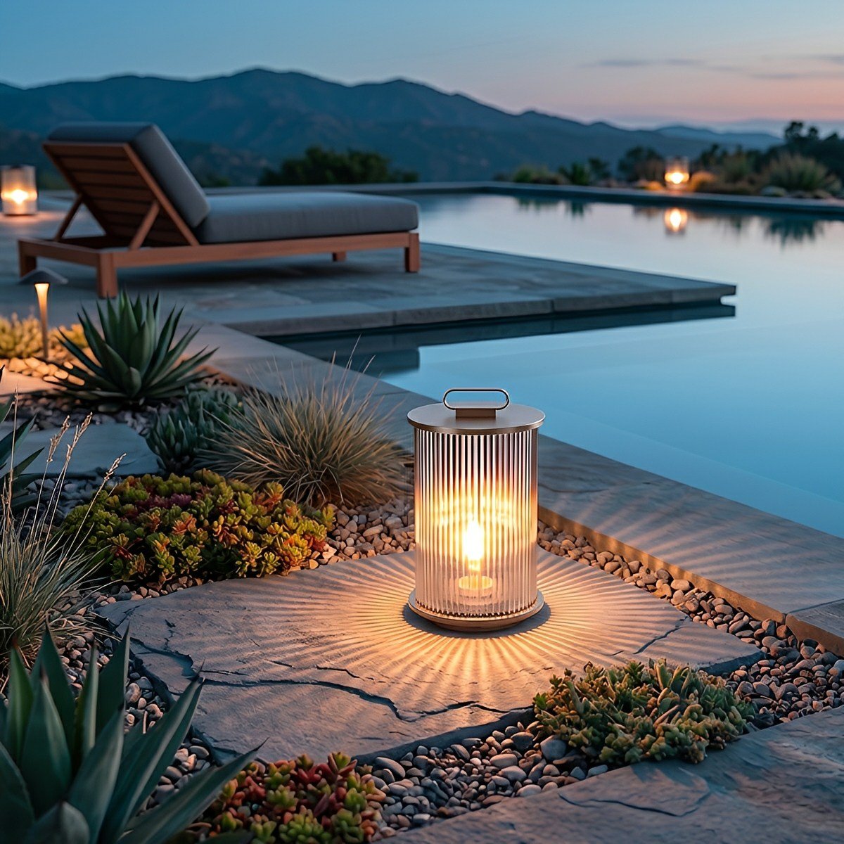 Waterproof Cylinder Outdoor Lantern Post Light Pathway Lighting - Flyachilles