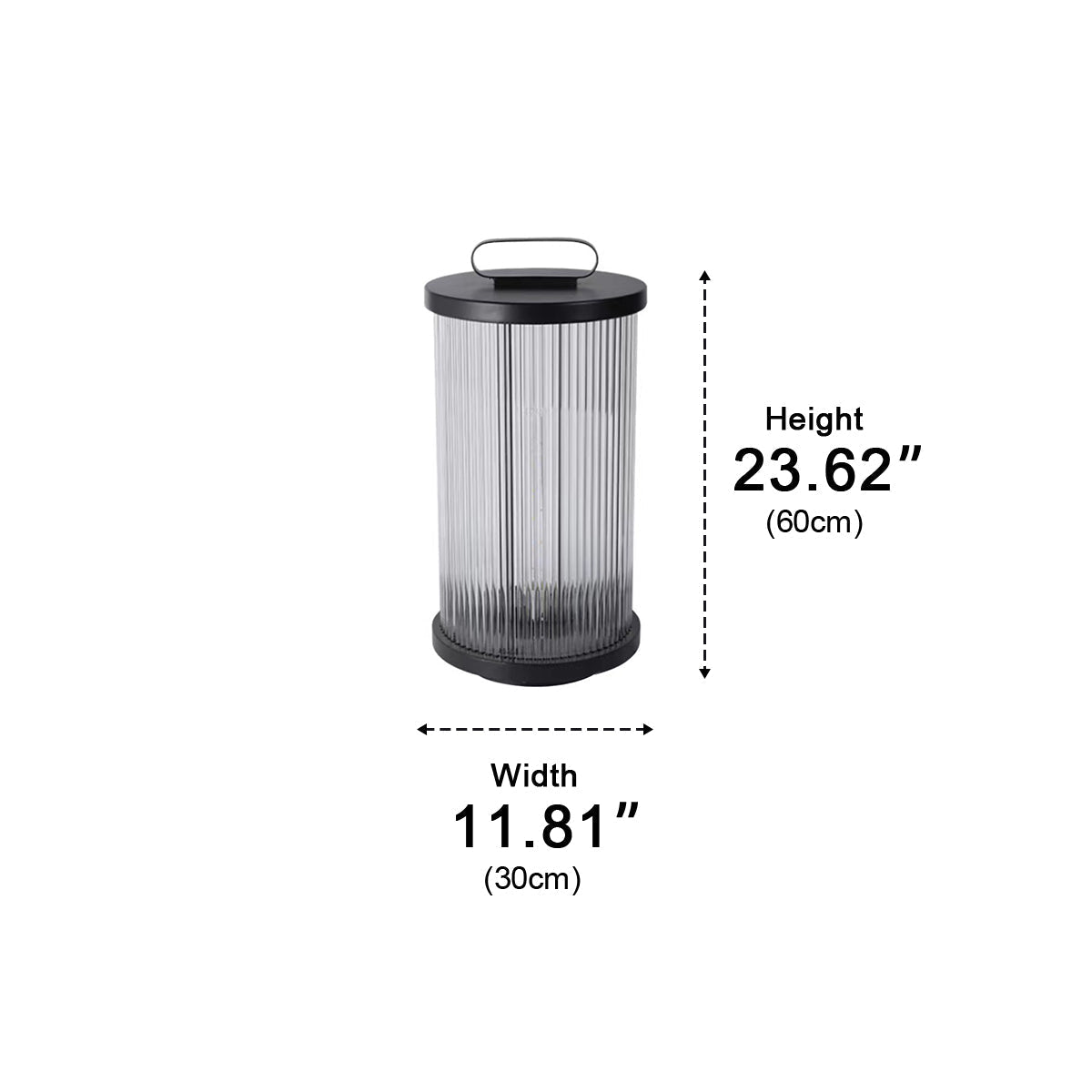 Waterproof Cylinder Outdoor Lantern Post Light Pathway Lighting - Flyachilles