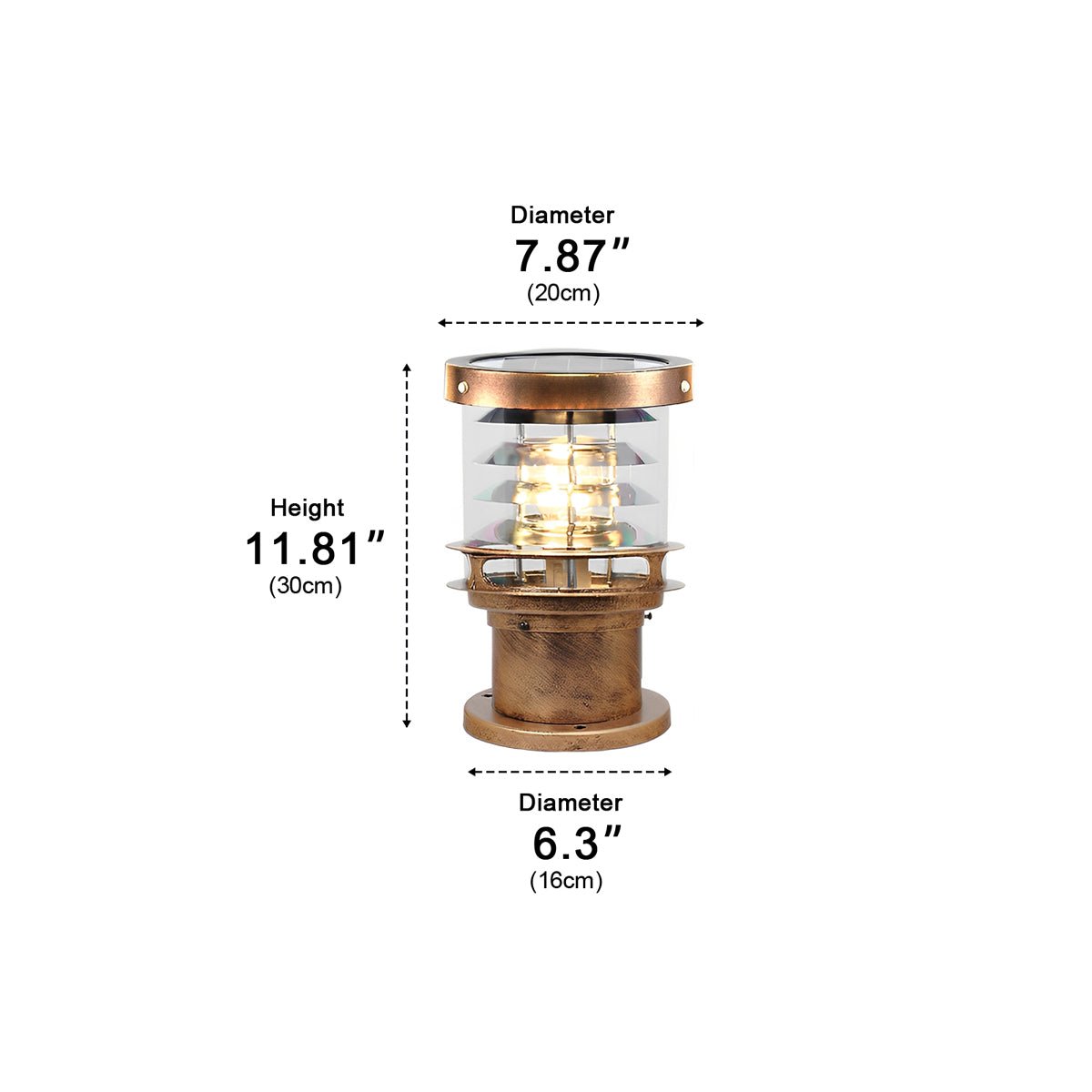 Waterproof Cylinder Tiered LED Outdoor Landscape Lighting - Flyachilles
