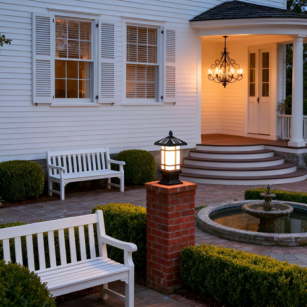 Waterproof Dimming with Remote Black Vintage Solar Fence Post Lights - Flyachilles