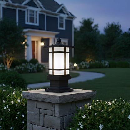 Waterproof Dimming with Remote Black Vintage Solar Fence Post Lights - Flyachilles