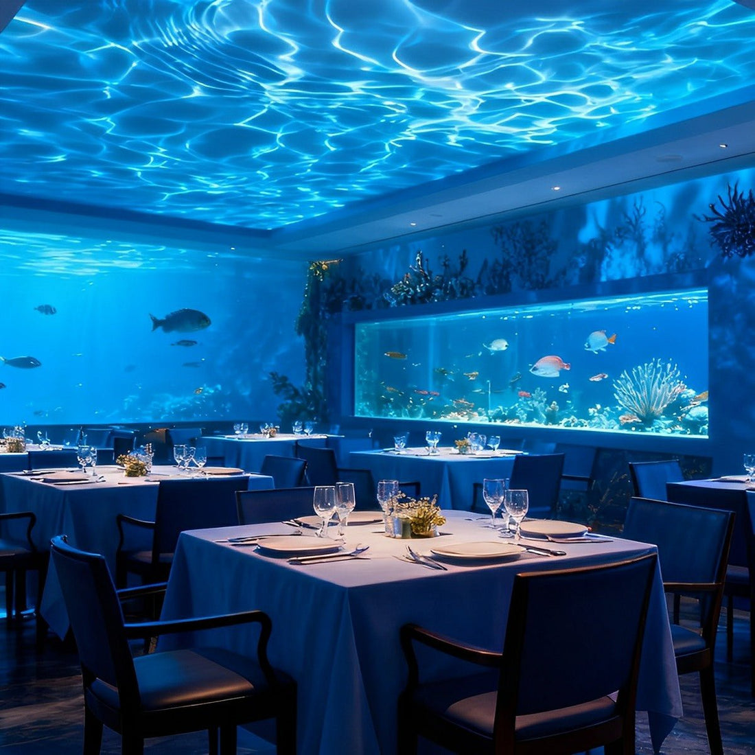 Waterproof Dynamic Water Waves LED Spot Light Ambient Lighting - Flyachilles