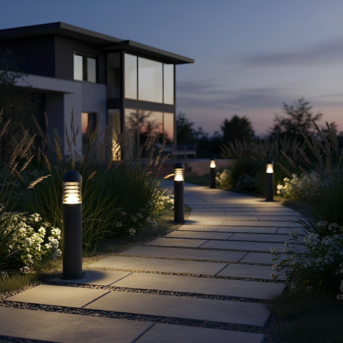 Waterproof Fence Patio Courtyard Park Yard Aluminum Pillar Post Column Lamp - Flyachilles