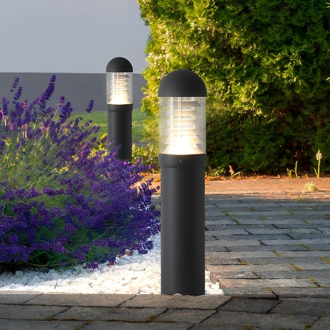 Waterproof Fence Patio Courtyard Park Yard Aluminum Pillar Post Column Lamp - Flyachilles