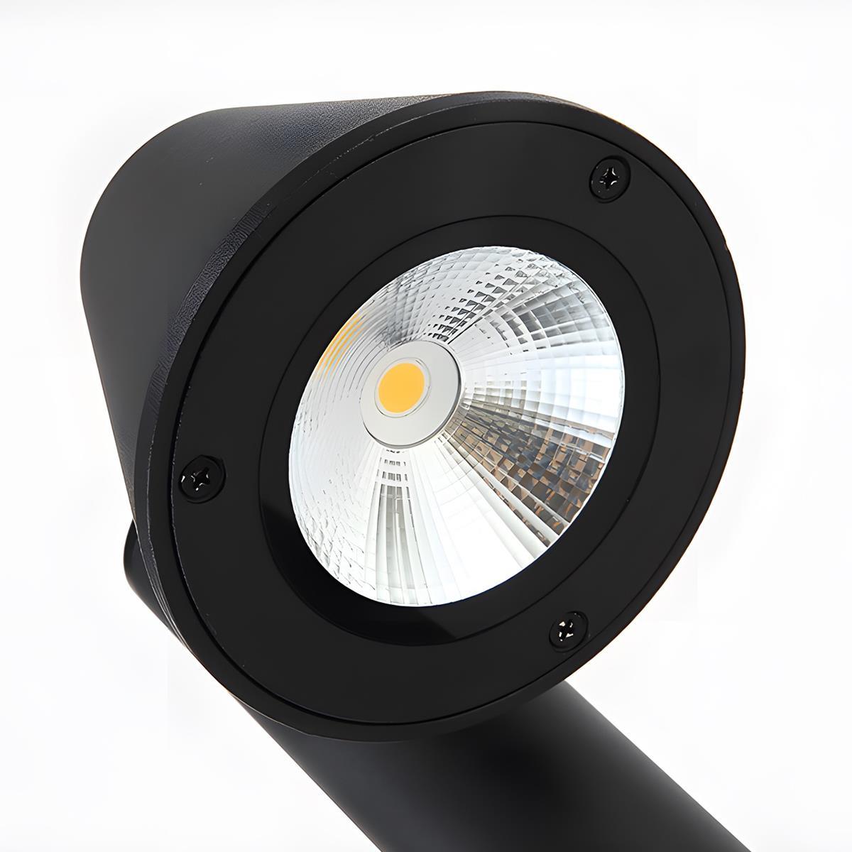 Waterproof Flash Black Modern Column Outdoor Street Pole Lights - Flyachilles