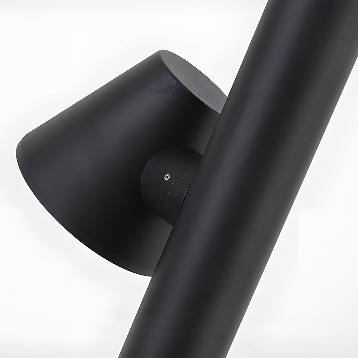 Waterproof Flash Black Modern Column Outdoor Street Pole Lights - Flyachilles