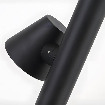 Waterproof Flash Black Modern Column Outdoor Street Pole Lights - Flyachilles