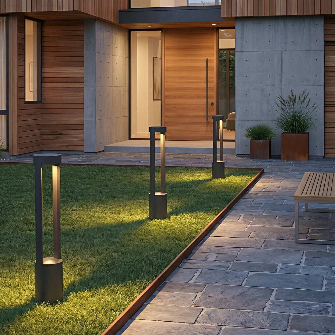 Waterproof Hollow Cylindrical Shaped LED Lamp Post Lights - Flyachilles