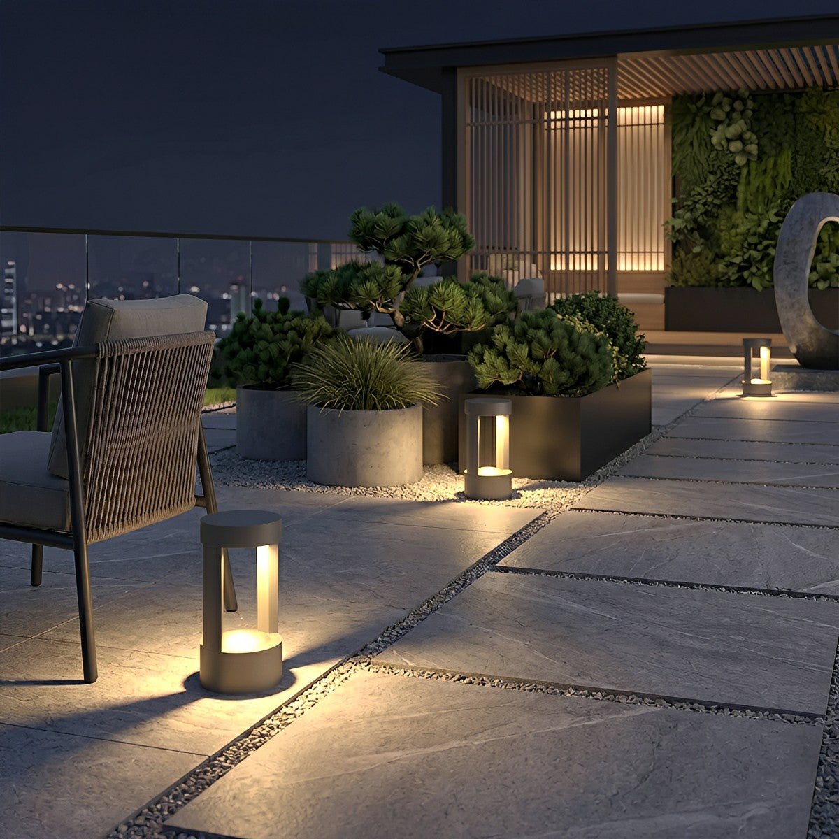 Waterproof Hollow Cylindrical Shaped LED Lamp Post Lights - Flyachilles