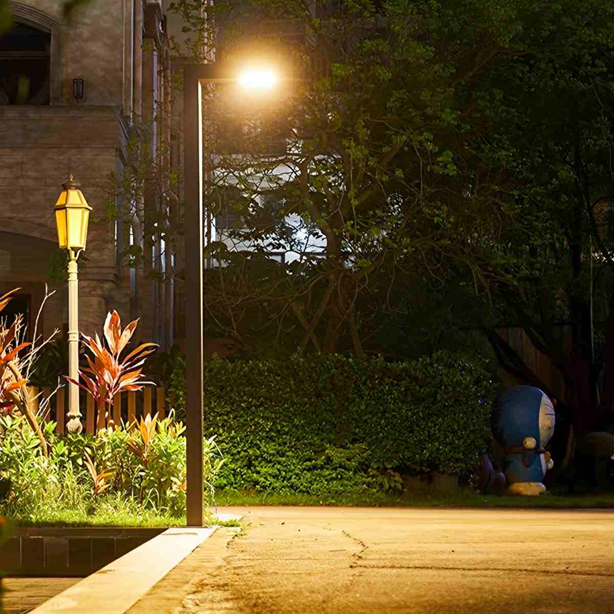 Waterproof LED Black Modern Column Outdoor Post Lights - Flyachilles