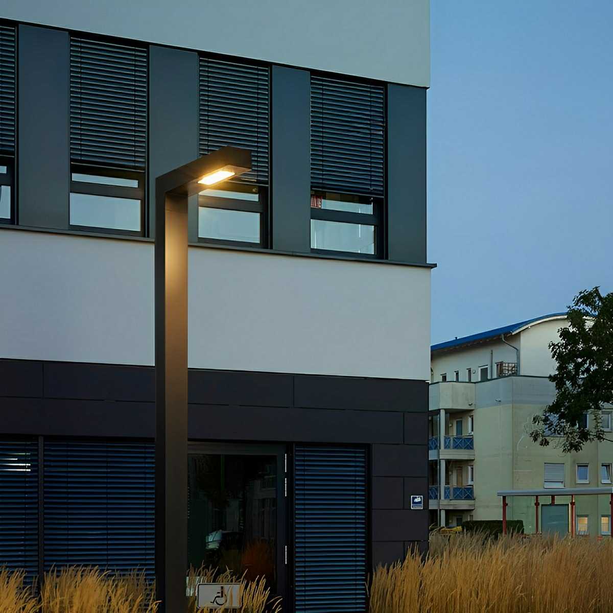 Waterproof LED Black Modern Column Outdoor Post Lights - Flyachilles
