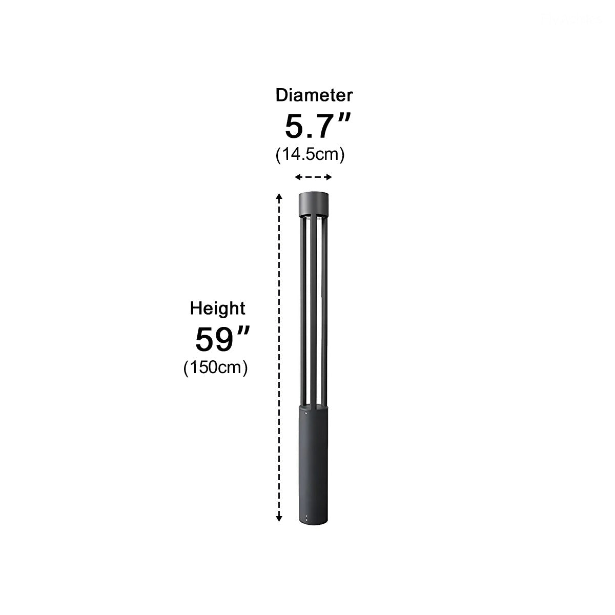 Waterproof LED High Pole Outdoor Post Light Pathway Lights - Flyachilles