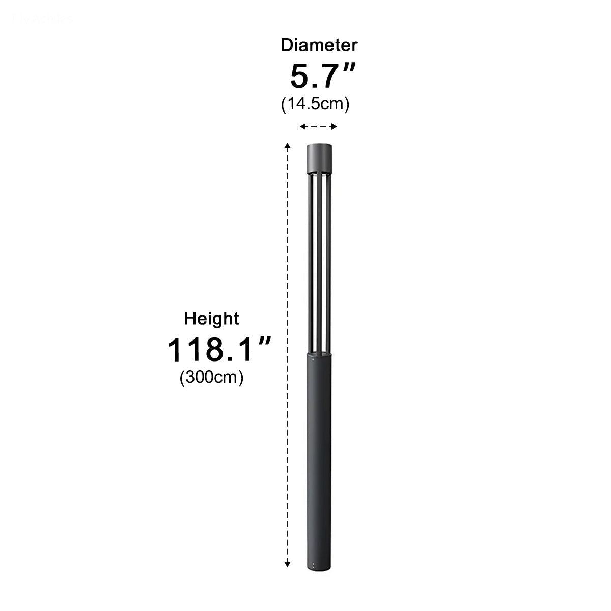 Waterproof LED High Pole Outdoor Post Light Pathway Lights - Flyachilles