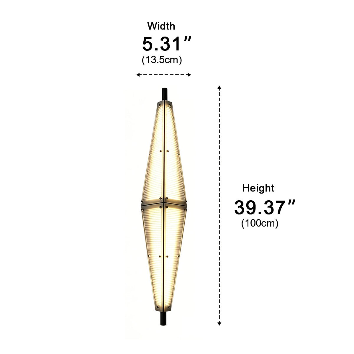 Waterproof Luxury Diamond Ribbed Glass Outdoor Wall Light - Flyachilles
