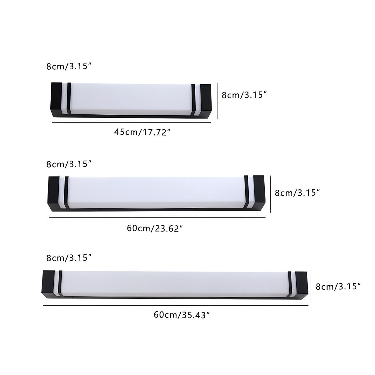 Waterproof Minimalist Rectangle LED Outdoor Wall Sconces Porch Lights - Flyachilles