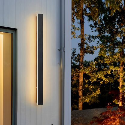 Waterproof Modern Black Long Strip LED Sconce Light Frosted Wall Light - Flyachilles