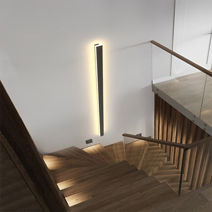 Waterproof Modern Black Long Strip LED Sconce Light Frosted Wall Light - Flyachilles