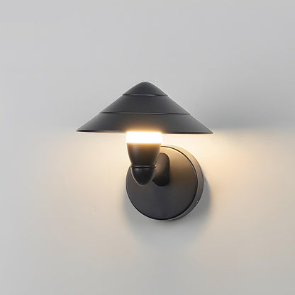 Waterproof Modern Black Umbrella Outdoor LED Wall Lights - Flyachilles