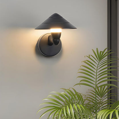 Waterproof Modern Black Umbrella Outdoor LED Wall Lights - Flyachilles