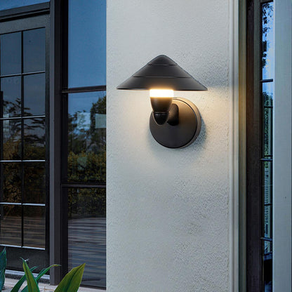 Waterproof Modern Black Umbrella Outdoor LED Wall Lights - Flyachilles