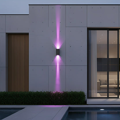 Waterproof Modern Black Up&amp;Down LED Outdoor Wall Washer Spot Lights - Flyachilles