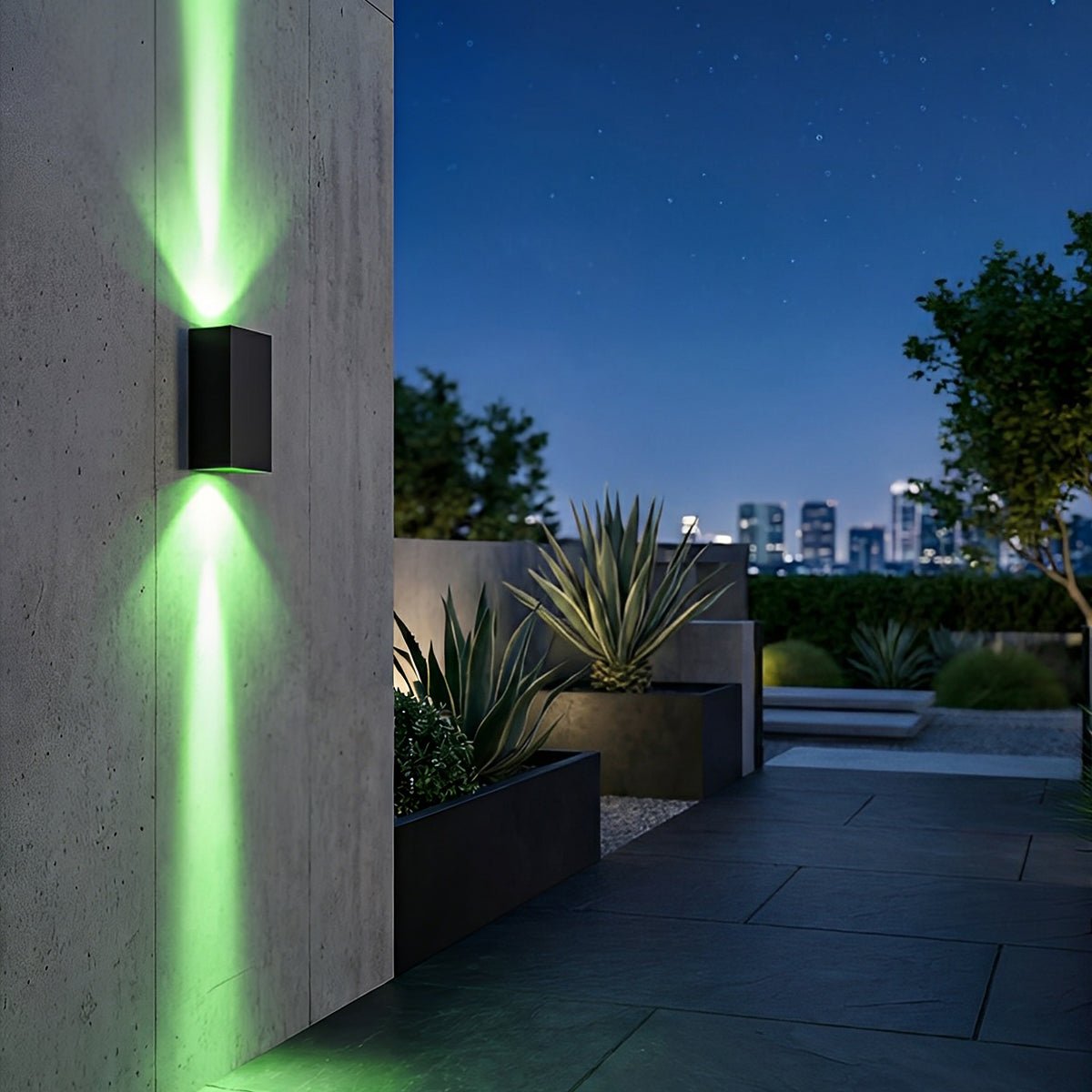 Waterproof Modern Black Up&amp;Down LED Outdoor Wall Washer Spot Lights - Flyachilles