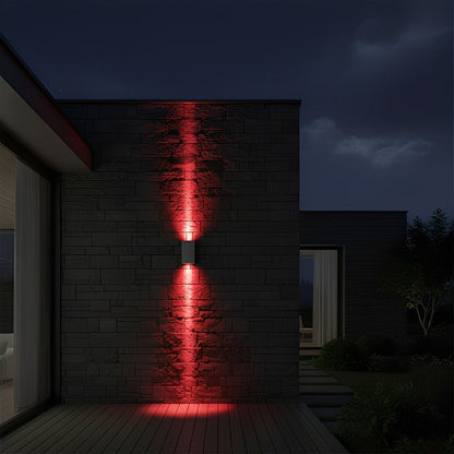 Waterproof Modern Black Up&amp;Down LED Outdoor Wall Washer Spot Lights - Flyachilles