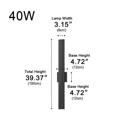 Waterproof Modern Dimmable Linear LED Outdoor Wall Light - Flyachilles
