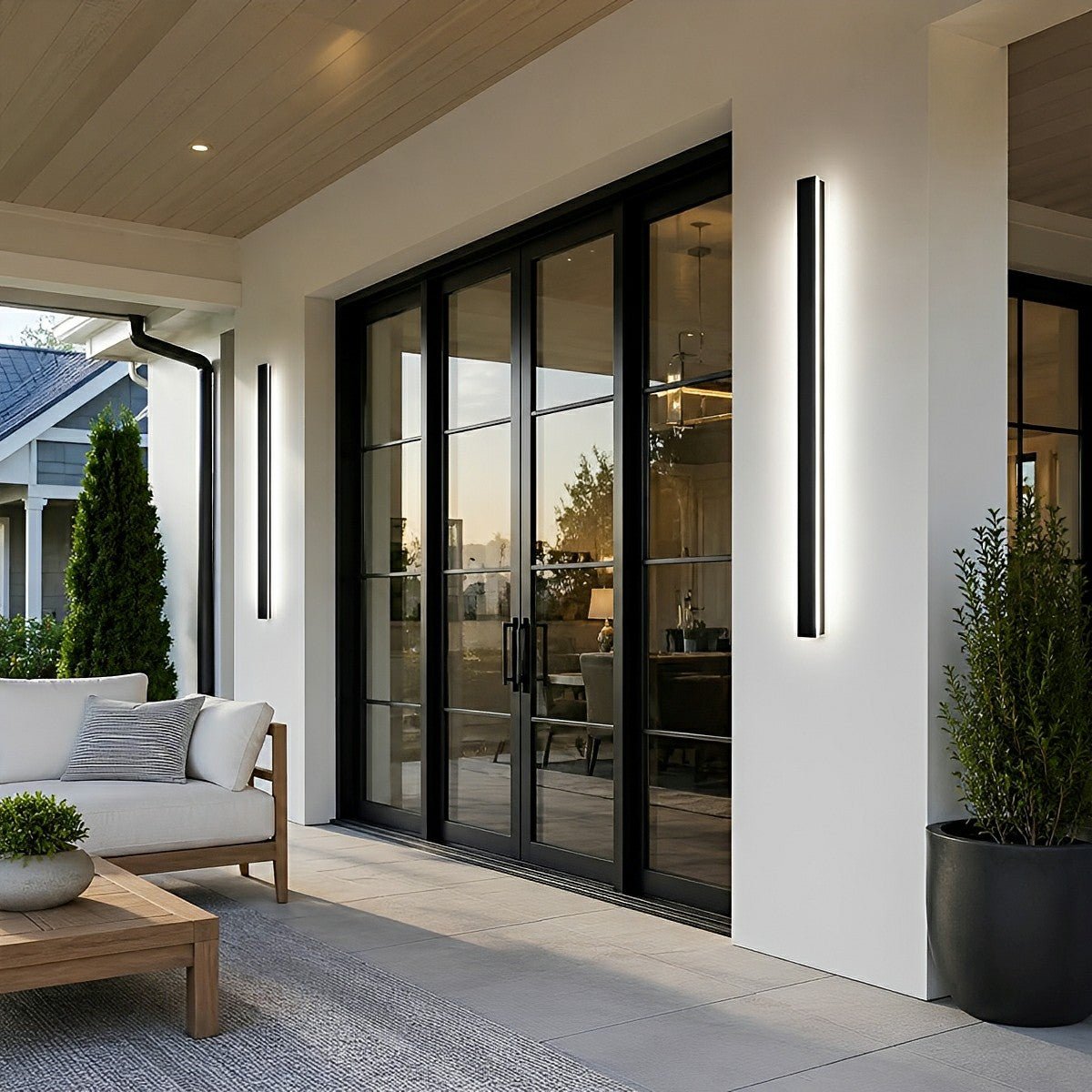 Waterproof Modern LED Long Strip Outdoor Wall Porch Lights - Flyachilles