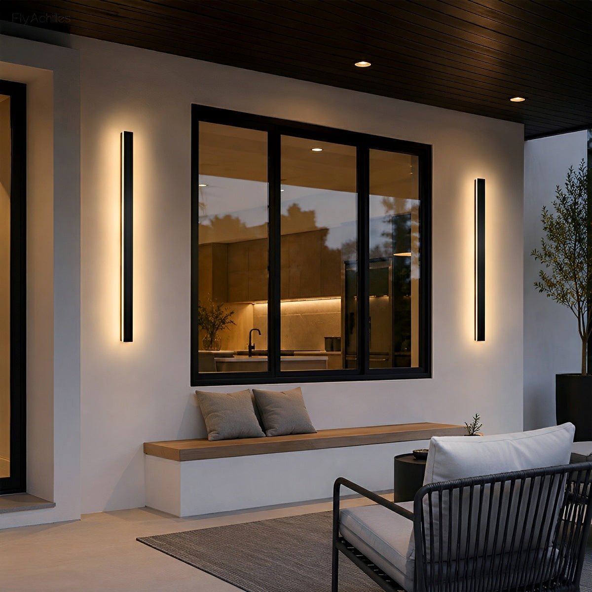 Waterproof Modern LED Long Strip Outdoor Wall Porch Lights - Flyachilles