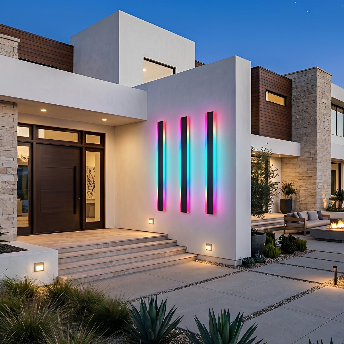 Waterproof Modern LED RGB Long Strip Outdoor Wall Light - Flyachilles