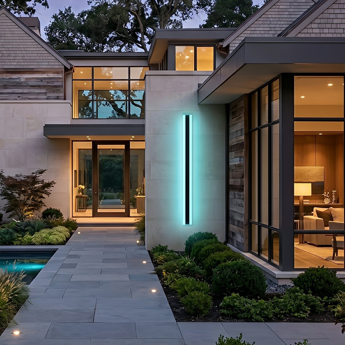 Waterproof Modern LED RGB Long Strip Outdoor Wall Light - Flyachilles