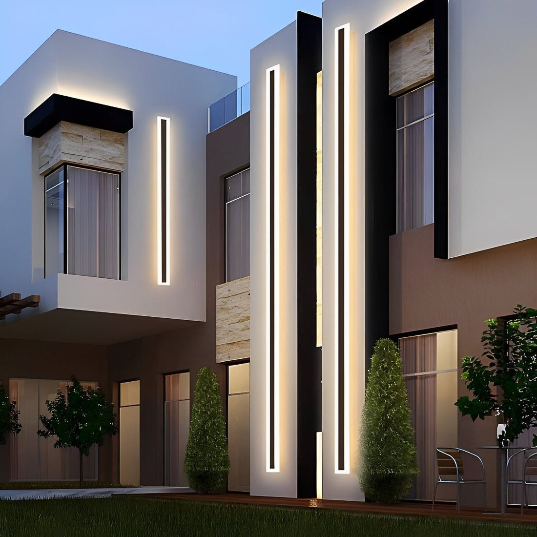 Waterproof Modern Long Strip Outdoor Wall Sconce Lighting - Flyachilles
