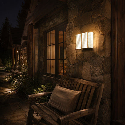 Waterproof Modern Louvered LED Outdoor Wall Light - Flyachilles