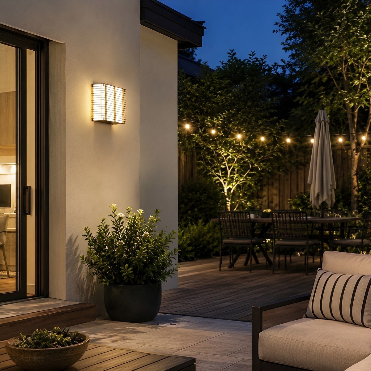 Waterproof Modern Louvered LED Outdoor Wall Light - Flyachilles
