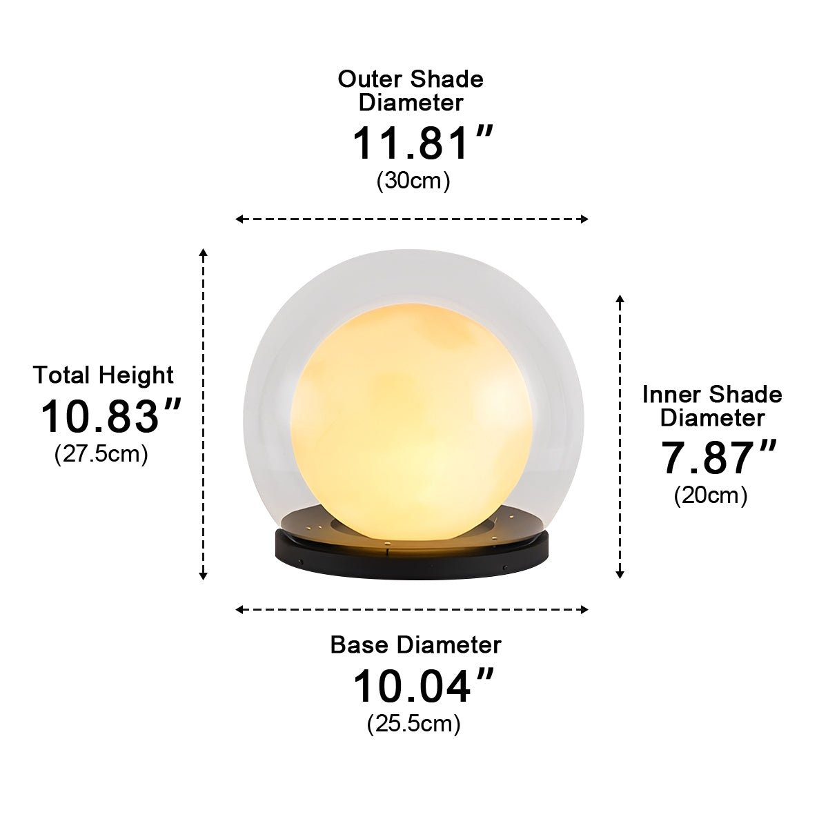 Waterproof Modern Moon Bubble Post Light Landscape Light - Flyachilles
