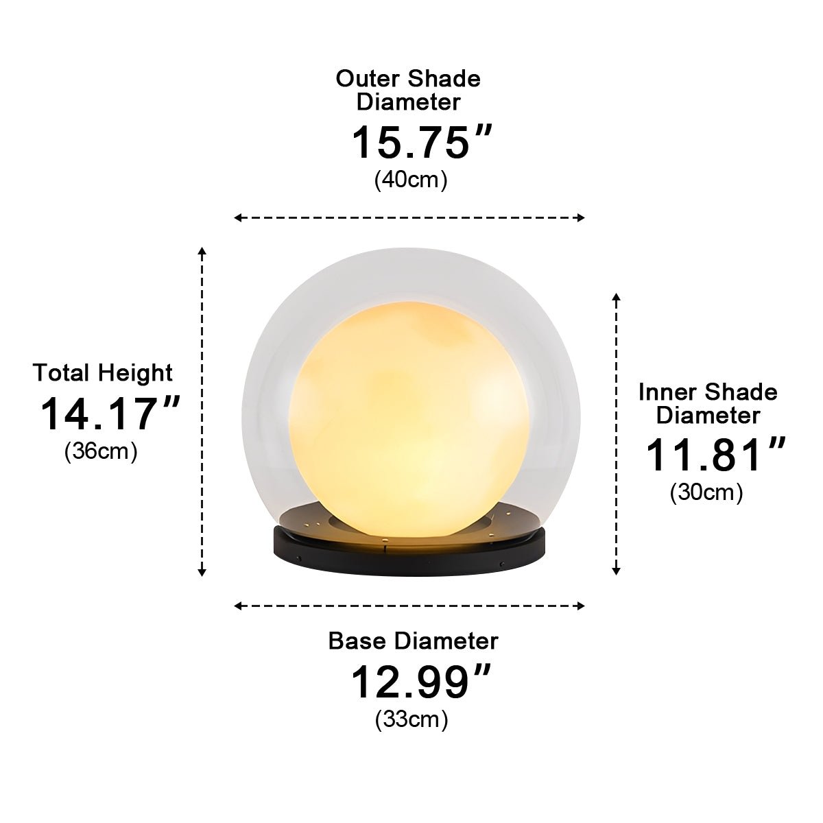 Waterproof Modern Moon Bubble Post Light Landscape Light - Flyachilles